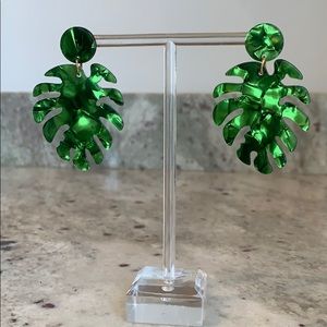 Boho Beach Palm Leaf Earrings